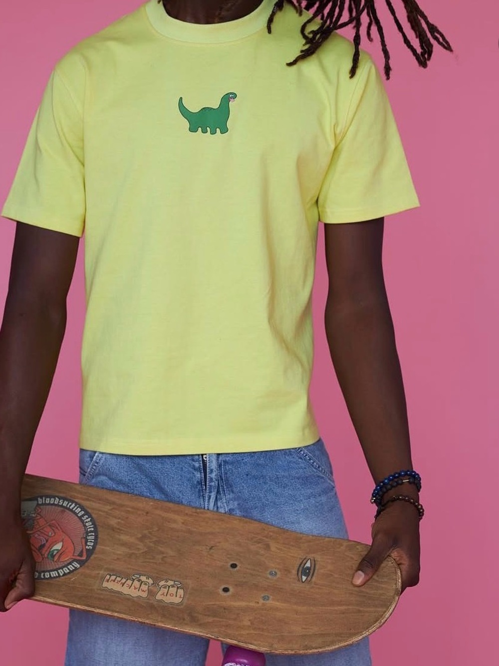 Fentsh XXL Dinosaur RAWR XD Tee T-Shirt Yellow Heavyweight 300gsm Cotton Boxy